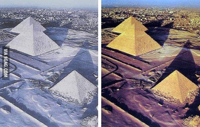 piramides com neve